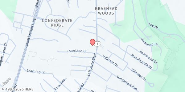 Map showing Salvation Army - Food Distribution Center at 2014C Lafayette Blvd., Fredericksburg, VA