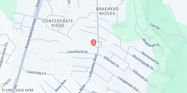 Map showing The Salvation Army - Fredericksburg at 2014C Lafayette Blvd., Fredericksburg, VA