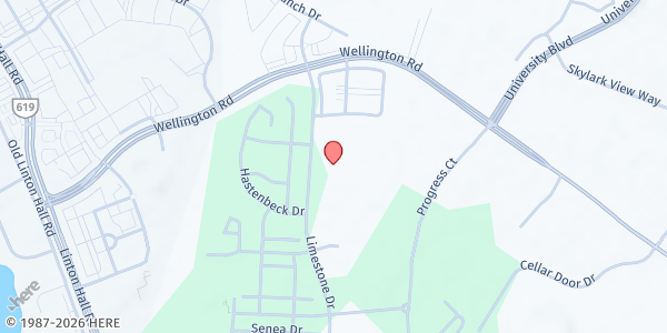 Map showing Hay Market Food Pantry at 7669 Limestone Dr. #105, Gainesville, VA