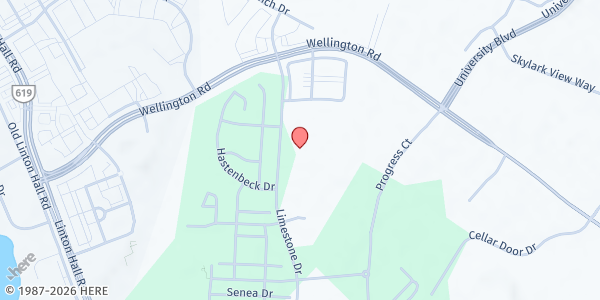 Map showing Haymarket Regional Food Pantry at 7669 Limestone Drive, Gainesville, VA