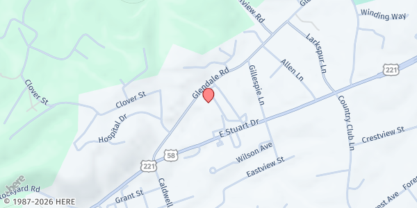 Map showing Endless Possibilities Church at 627 Glendale Rd, Galax, VA