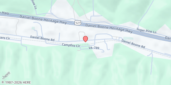 Map showing Gate City Church of God at 2849 Daniel Boone Pkwy., Gate City, VA