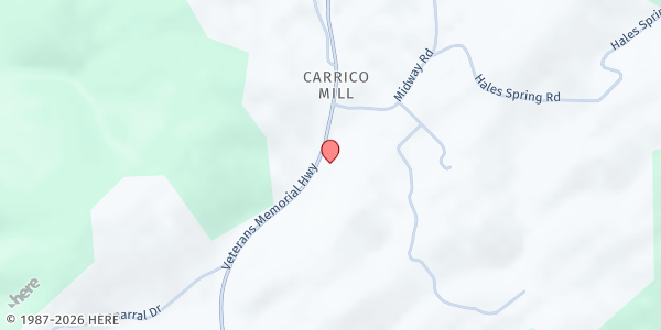 Map showing Midway Memorial UMC at 5532 Veterans Memorial Hwy., Gate City, VA