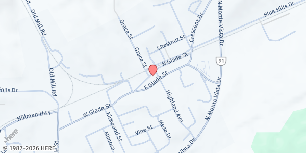 Map showing Town Square Inc. Food Ministry at 211 Town Square St, Glade Spring, VA