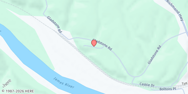 Map showing Candlelight Ministries at Gladstone at Center Hill Lane, Gladstone, VA