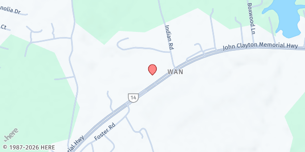 Map showing Bread for Life Food at 7840 John Clayton Memorial Hwy., Gloucester, VA