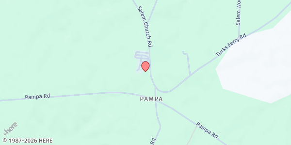 Map showing Salem Christian Church at 11408 Salem Church Road, Gloucester, VA