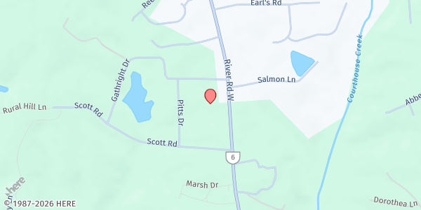 Map showing GoochlandCares at 2999 River Road West, Goochland, VA