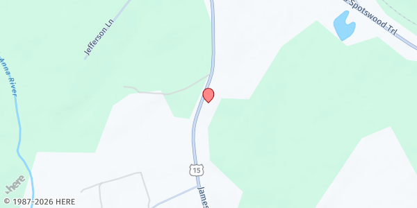 Map showing The Church VA at 1457 James Madison Hwy, Gordonsville, VA