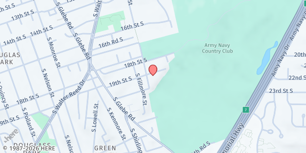 Map showing Our Lady Queen of Peace Church at 2700 19th Street South, Green Valley, VA