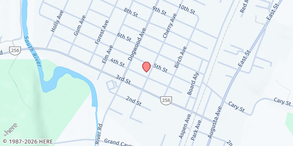 Map showing ERMA Food Pantry at 300 4th Ave., Grottoes, VA