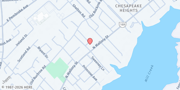 Map showing Ambassadors for Jesus Christ at 4 Duncan Drive, Hampton, VA