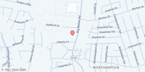 Map showing Salvation Army-Hampton at 1033 Big Bethel Rd, Hampton, VA