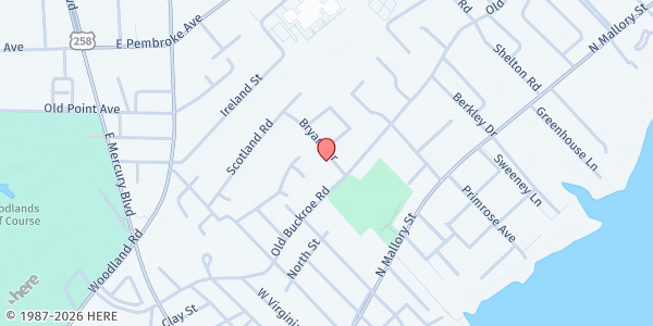 Map showing True Vine ACOC at 925 Old Buckroe Road, Hampton, VA