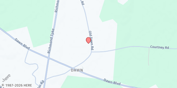 Map showing Second Mt. Zion Baptist Church at 31120 Old Dawn Rd, Hanover, VA