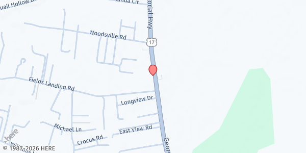 Map showing New Life Ministry Center at 3450 George Washington Memorial Highway, Hayes, VA