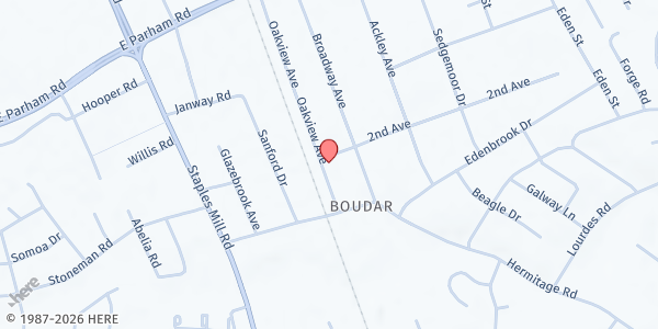 Map showing Lakeside Area Ministries Board (LAMB) Basket - Food Distribution Center at 8419 Oakview Ave, Henrico, VA