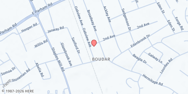 Map showing Lamb's Basket at 8419 Oakview Ave., Henrico, VA