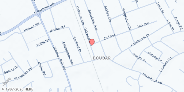 Map showing Lamb's Basket at 8419 Oakview Avenue, Henrico, VA