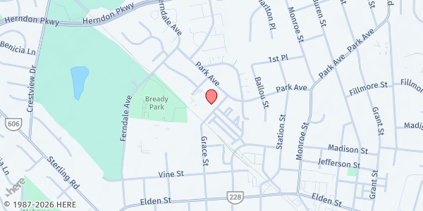 Map showing Herndon Senior Center at Herndon Senior Center, Herndon, VA