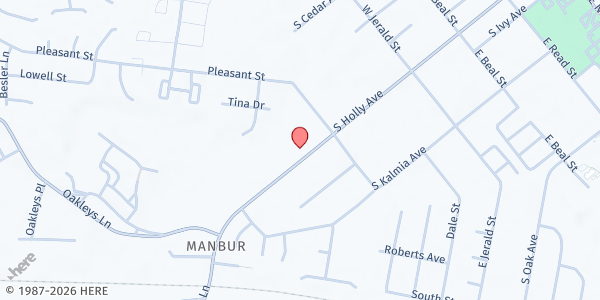 Map showing Broken Bread Ministries Food Pantry at 506 South Holly Ave., Highland Springs, VA