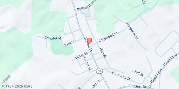 Map showing Hillsville Christian Church at 120 Edgewood Dr, Hillsville, VA