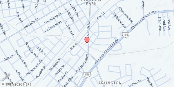 Map showing True Deliverance Church at 800 South 15th Avenue, Hopewell, VA