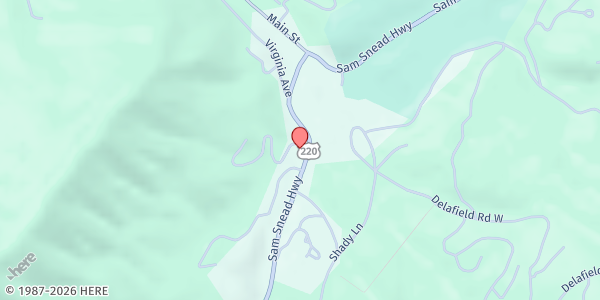 Map showing Bath County CSFP at 7537 Sam Snead Highway, Hot Springs, VA