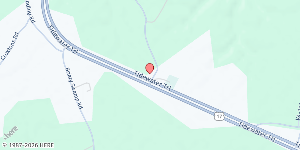 Map showing Union Shiloh Baptist at 3 Union Shiloh Lane, Jamaica, VA