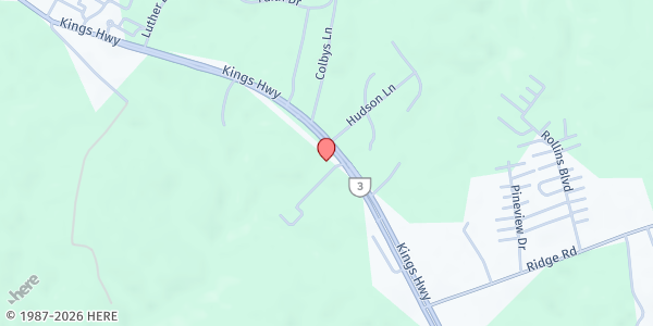 Map showing Love Thy Neighbor Food Pantry at 10250 Kings Hwy, King George, VA