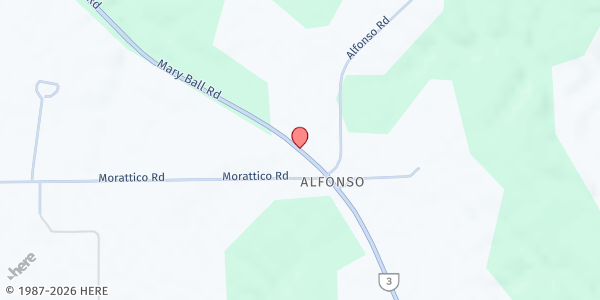 Map showing Upper Lancaster Community Food Pantry at Mary Ball Place, Lancaster, VA