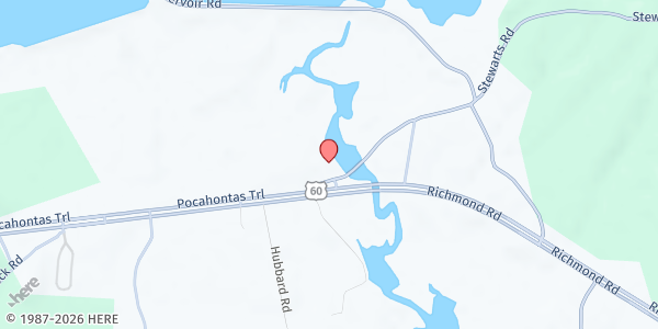 Map showing Liberty Baptist Church-Lanexa at 15810 Liberty Church Rd., Lanexa, VA