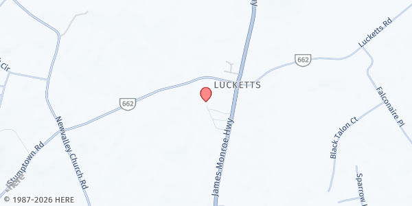 Map showing Mobile Pantry in Lucketts - 14489 James Monroe Hwy at 14489 James Monroe Hwy., Leesburg, VA