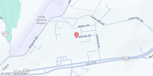 Map showing Laurel Ridge Community College Luray-Page County Center Food Pantry at 200 College Dr, Luray, VA