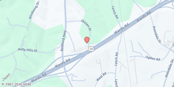 Map showing Christian Life Church at 333 Shirlen Drive, Lynch Station, VA