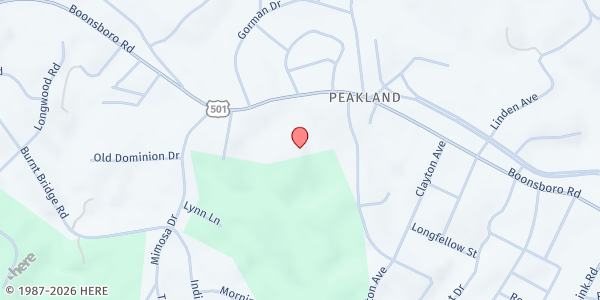 Map showing Church of the Covenant at 4415 Boonsboro Rd, Lynchburg, VA