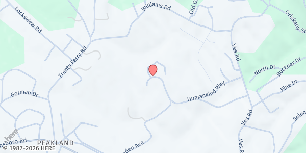 Map showing HumanKind at 1903 HumanKind Wy, Lynchburg, VA