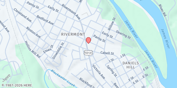 Map showing Park View at Connecting Point at 1216 Rivermont Ave, Lynchburg, VA