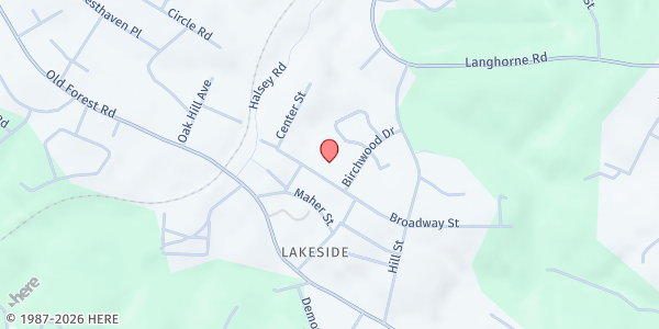 Map showing Red Truck at Hillcrest at 3000 Birchwood Drive, Lynchburg, VA