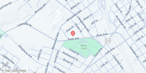 Map showing Salvation Army – Lynchburg at 2215 Park Ave, Lynchburg, VA