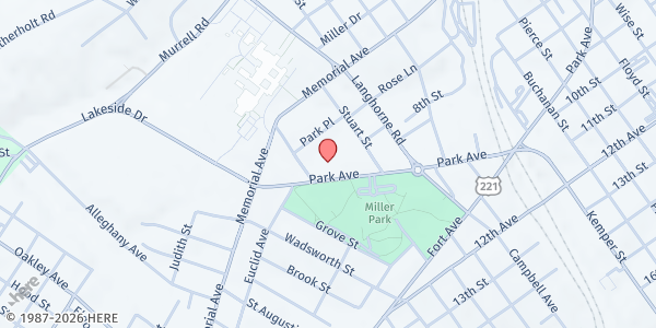 Map showing Salvation Army - Lynchburg at 2215 Park Ave., Lynchburg, VA