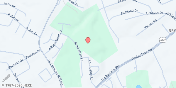 Map showing St Thomas More Catholic Church at 3015 Roundelay Rd, Lynchburg, VA