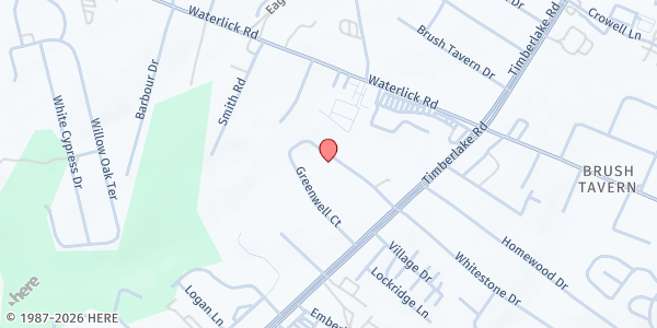 Map showing Timberlake Church The Fillin Station at 21649 Timberlake Road, Lynchburg, VA