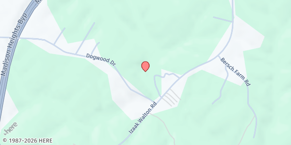 Map showing Eagle's Nest at 154 Bethlehem Drive, Madison Heights, VA