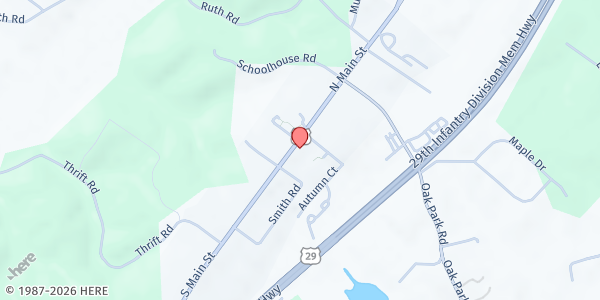 Map showing Madison United for Nutrition and Community Health (MUNCH) – Reach at 101 S Main St, Madison, VA