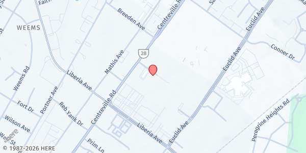 Map showing Bread of Life Food Pantry at 8675 Phoenix Dr., Manassas, VA