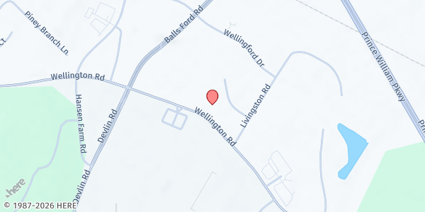 Map showing House of Mercy Food Pantry at 8150-8182 Flannery Ct, Manassas, VA