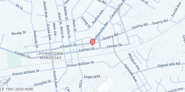 Map showing Iglesia El Arbol de la Vida at 9007 Church St., Manassas, VA