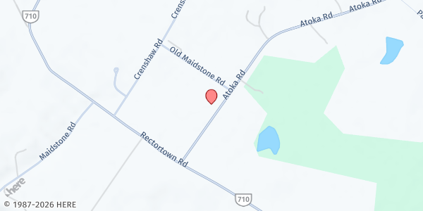 Map showing Five Loaves & Two Fish at Mt. Olive Baptist Church at 2932 Atoka Road, Marshall, VA