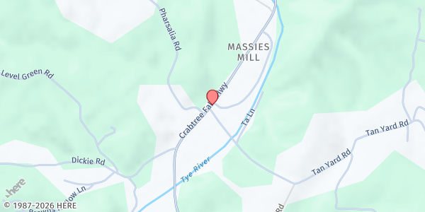 Map showing Candlelight Ministries at Massies Mill at 1934 Crabtree Falls Highway, Massies Mill, VA